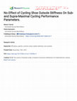 Research paper thumbnail of No Effect of Cycling Shoe Outsole Stiffness On Sub- and Supra-Maximal Cycling Performance Parameters