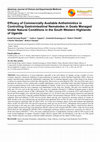 Research paper thumbnail of Efficacy of Commercially Available Anthelmintics in Controlling Gastrointestinal Nematodes in Goats Managed Under Natural Conditions in the South Western Highlands of Uganda