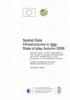 Research paper thumbnail of Spatial data infrastructures in Italy: state of play Autumn 2006