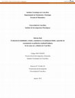 Research paper thumbnail of Evaluación de habilidades verbales, cuantitativas, de inteligencia fluida y generales de razonamiento en población estudiantil indígena de las zonas sur y atlántica de Costa Rica