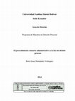 Research paper thumbnail of El procedimiento sumario administrativo a la luz del debido proceso