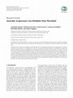 Research paper thumbnail of Auricular Acupressure Can Modulate Pain Threshold