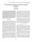 Research paper thumbnail of The Settlement Principles of Divorce through Mediation