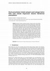 Research paper thumbnail of Studi pemanfaatan limbah pelepah sawit sebagai bahan baku pulp metode Organosolv disertai hidrotermal pretreatment