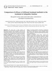 Research paper thumbnail of Comparison of efficacy of different treatment methods in the treatment of idiopathic tinnitus