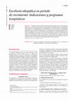 Research paper thumbnail of Escoliosis idiopática en período de crecimiento. Indicaciones y programas terapéuticos