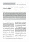 Research paper thumbnail of Media-Coverage-Related Investor Sentiment during the COVID-19 Pandemic