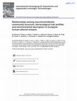 Research paper thumbnail of Relationships among macroinvertebrate community structure, bio/ecological trait profiles, and environmental descriptors in European human-altered streams