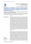 Research paper thumbnail of Comparison of diagnostic accuracy between clinical examination and magnetic resonance imaging (MRI) in diagnosing anterior cruciate ligament (ACL) rupture on Indonesian population