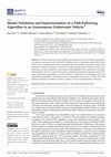 Research paper thumbnail of Model-Validation and Implementation of a Path-Following Algorithm in an Autonomous Underwater Vehicle