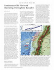 Research paper thumbnail of Continuous GPS Network Operating Throughout Ecuador