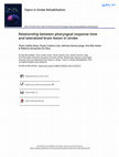 Research paper thumbnail of Relationship between pharyngeal response time and lateralized brain lesion in stroke