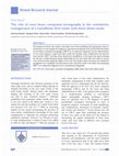 Research paper thumbnail of The role of cone beam computed tomography in the endodontic management of a mandibular first molar with three distal canals