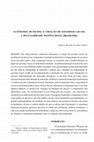 Research paper thumbnail of Autonomia Municipal e Criação De Governos Locais: A Peculiaridade Institucional Brasileira