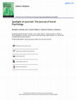 Research paper thumbnail of Spotlight on Journals: The Journal of Social Psychology