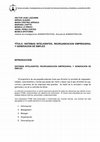 Research paper thumbnail of Sistemas Inteligentes, Reorganización Empresarial y Generación De Empleo