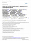 Research paper thumbnail of Clinical and structural brain correlates of hypomimia in early‐stage Parkinson's disease