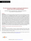 Research paper thumbnail of The role of prevention strategies in achieving HCV elimination in Canada: what are the remaining challenges?