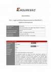 Research paper thumbnail of D3.1 –Legal and Ethical Requirements for ENSURESEC's platform Development