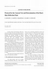 Research paper thumbnail of Protocol for the Conconi test and determination of the heart rate deflection point