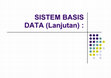 Research paper thumbnail of M Iksan Ikbal sistem basis data lanjutan