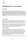 Research paper thumbnail of Modelling the EU constitution