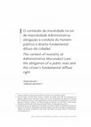 Research paper thumbnail of O conteúdo da moralidade na Lei de Improbidade administrativa: obrigação à conduta do homem público e direito fundamental