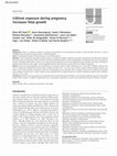 Research paper thumbnail of Lithium exposure during pregnancy increases fetal growth