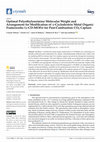 Research paper thumbnail of Optimal Polyethyleneimine Molecular Weight and Arrangement for Modification of γ-Cyclodextrin Metal Organic Frameworks (γ-CD-MOFs) for Post-Combustion CO2 Capture