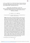 Research paper thumbnail of Dietary Diversity and Its Relationship with Nutritional Status Among Adolescents and Adults in Rural India