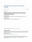 Research paper thumbnail of Predicting Fault-prone Software Module Using Data Mining Technique and Fuzzy Logic