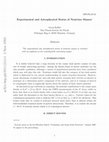 Research paper thumbnail of Experimental and Astrophysical Status of Neutrino Masses