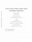 Research paper thumbnail of A New Version of the Dirac's Æther and Its Cosmological Applications