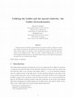 Research paper thumbnail of Unifying the Galilei and the Special Relativity II: the Galilei Electrodynamics