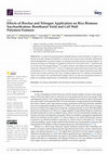 Research paper thumbnail of Effects of Biochar and Nitrogen Application on Rice Biomass Saccharification, Bioethanol Yield and Cell Wall Polymers Features