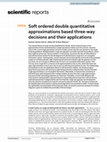 Research paper thumbnail of Soft ordered double quantitative approximations based three-way decisions and their applications