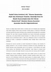 Research paper thumbnail of Rudolf Julius Arnheim’a Ait, “Sinema Sanatından Hiçbir Şey Anlamayan İnsanlar, Sessizliği Onun En Büyük Dezavantajlarından Biri Olarak Gösterirlerdi” Sözünün Sinema Kuramları Açısından Kısa Bir Değerlendirmesi