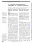 Research paper thumbnail of The effect of green Mediterranean diet on cardiometabolic risk; a randomised controlled trial