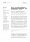 Research paper thumbnail of EventHD: Robust and efficient hyperdimensional learning with neuromorphic sensor