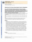 Research paper thumbnail of Hepcidin and iron status among pregnant women in Bangladesh