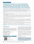 Research paper thumbnail of Comparative evaluation of canal transportation, centering ability, and remaining dentin thickness between WaveOne and ProTaper rotary by using cone beam computed tomography: An in vitro study