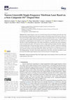 Research paper thumbnail of Narrow-Linewidth Single-Frequency Ytterbium Laser Based on a New Composite Yb3+-Doped Fiber