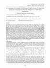 Research paper thumbnail of Investigation of Teachers’ Self-Efficacy Beliefs, Locus of Control and Intercultural Sensitivities from the Perspective of Individual Differences