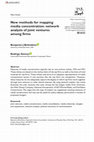 Research paper thumbnail of New methods for mapping media concentration: network analysis of joint ventures among firms