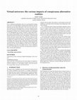 Research paper thumbnail of Virtual universes: the various impacts of conspicuous alternative realities