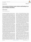 Research paper thumbnail of The territories of human reason: Science and theology in an age of multiple rationalities. The Rev. Dr. Alister McGrath. Oxford University PressOxford, United Kingdom, 2019 (pp. 288)