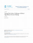 Research paper thumbnail of Taming the Golem: Challenges of Ethical Algorithmic Decision Making