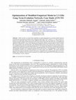 Research paper thumbnail of Optimization of Modified Empirical Model in 2.3 GHz Long Term Evolution Network. Case Study of FUTO