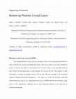 Research paper thumbnail of Bottom-up Photonic Crystal Lasers