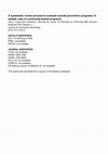 Research paper thumbnail of A Systematic Review Process to Evaluate Suicide Prevention Programs: A Sample Case of Community-Based Programs